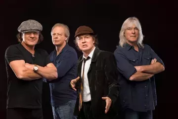 A recent AC/DC promo shot, minus Phil Rudd.
