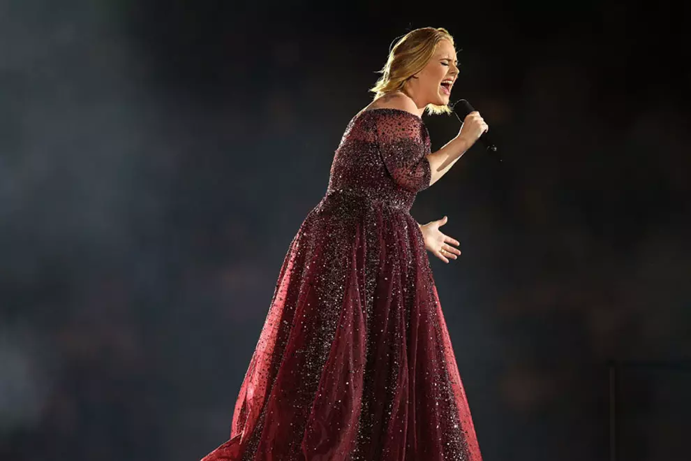 Adele at Etihad Stadium. Pic: Graham Denholm/Getty Images
