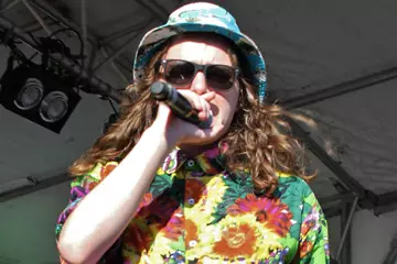 Allday at the Brisbane leg. Pic by Jann Angara