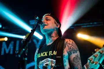 Ahren Stringer with The Amity Affliction in Brisbane