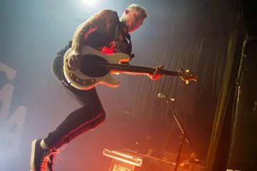 The Amity Affliction (Ahren Stringer) in Melbourne, 2016. Pic by Andrew Briscoe