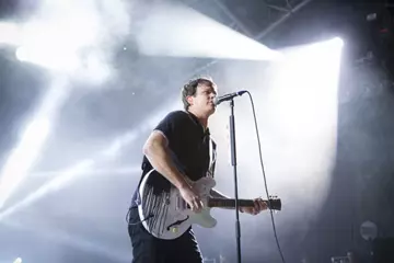 Tom Delonge with Blink-182 live in Melbourne 2013. Pic by Heidi Takla