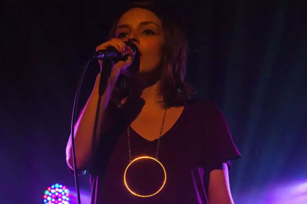 Lauren Mayberry of Chvrches. Pic by Peter Sharp