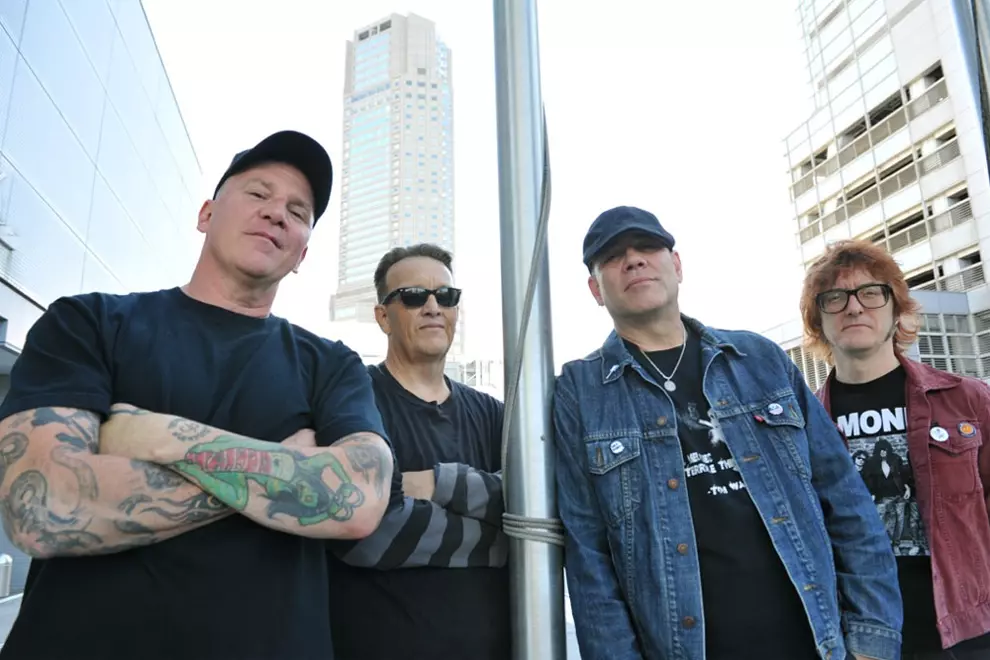 CJ Ramone (far left) with his band