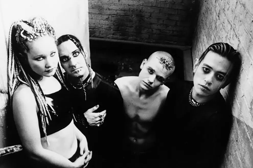 Rayna Foss (far left) with Coal Chamber