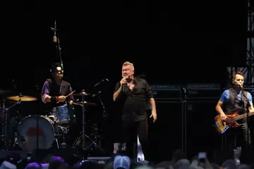 Cold Chisel @ Glenelg Beach. Pic by georgiekattephotography