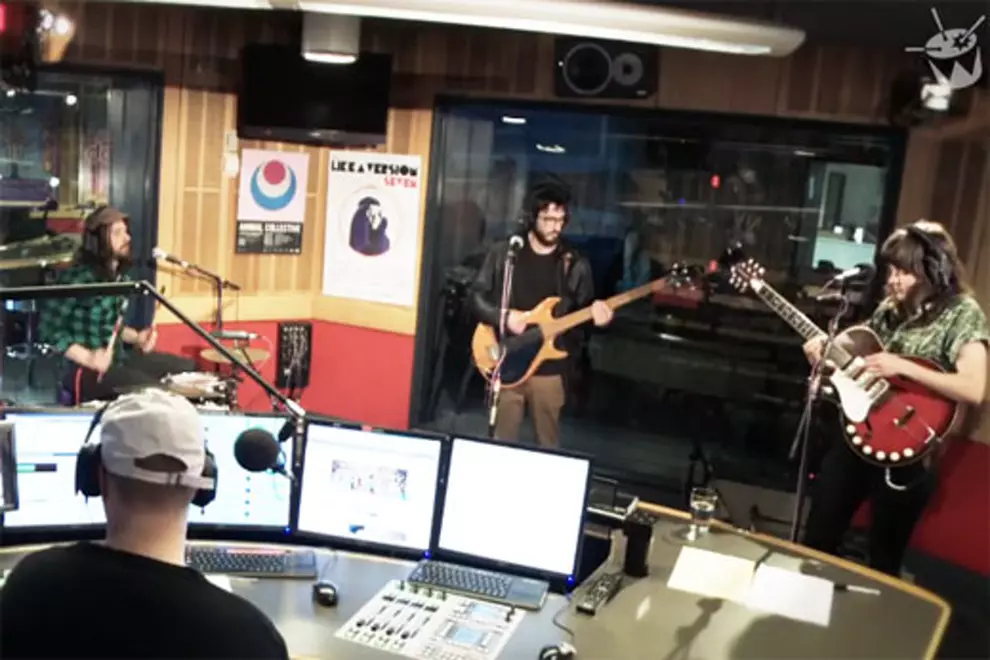 Courtney in the triple j studios
