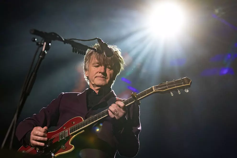 Crowded House performing live.