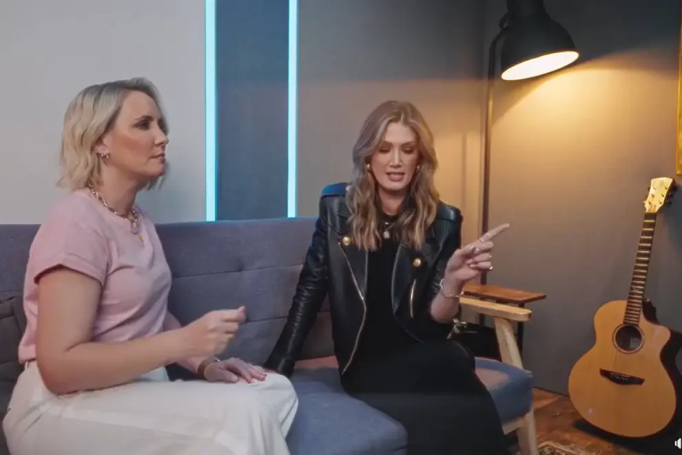 Delta Goodrem and Claire Richards