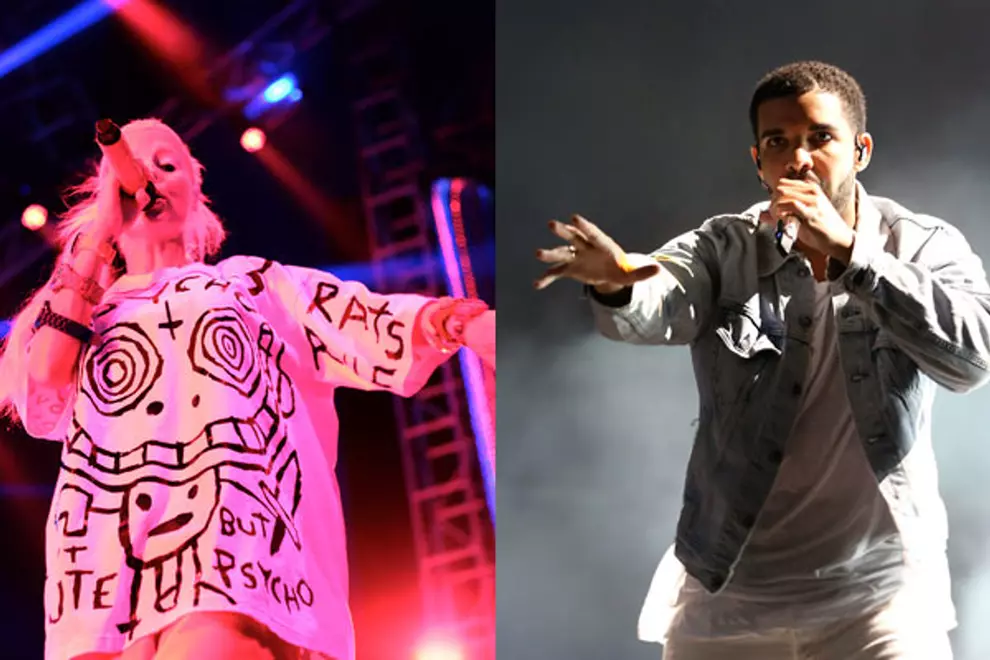 Yolandi Vi$$er & Drake at FMF Sydney this weekend. Pic by Angela Padovan.