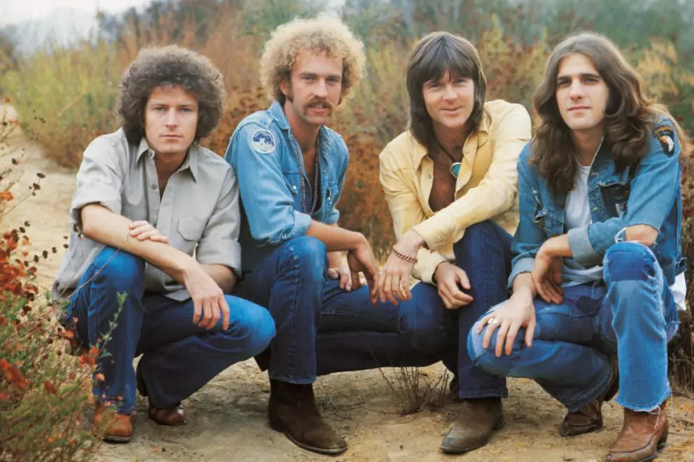 Randy Meisner with Eagles (second from right). Pic via Facebook