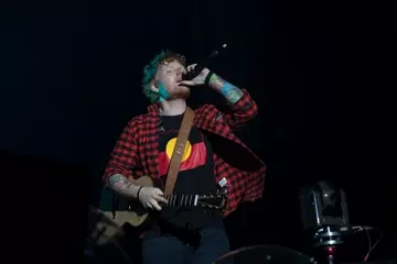 Sheeran in Melbourne last week. Pic by Kane Hibberd