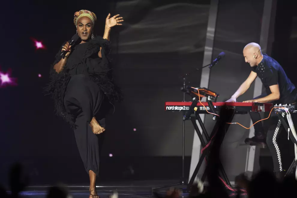 Electric Fields during their 'Eurovision - Australia Decides' performance