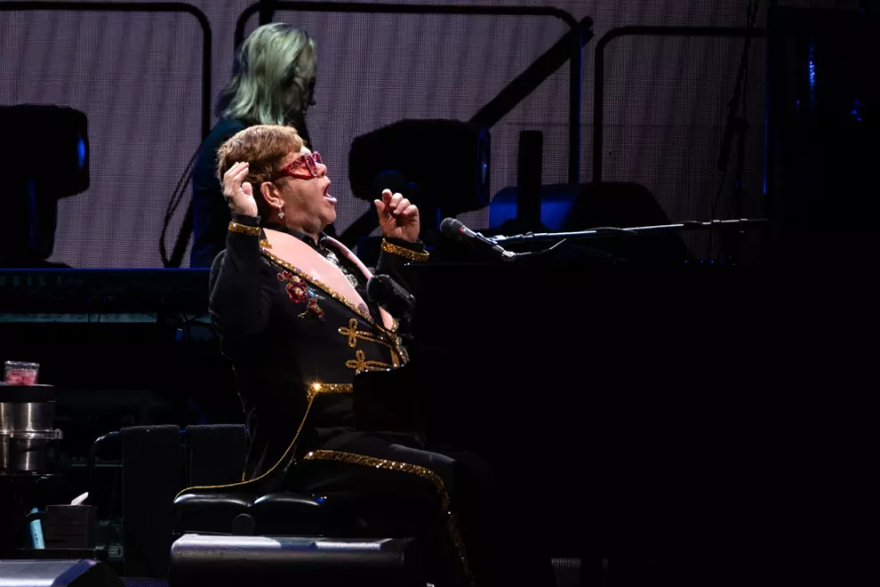Elton John @ HBF Park. Pic by Adrian Thomson