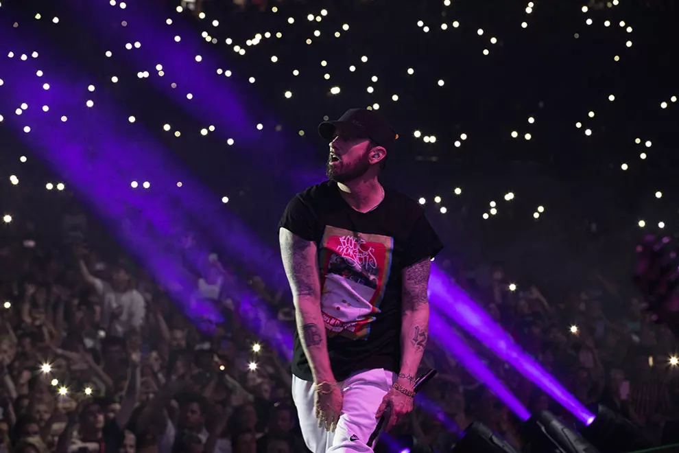 Eminem in Perth this week. Pic by Jeremy Deputat