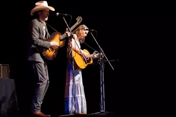 Gillian Welch & David Rawling @ Perth Concert Hall. Pic by Linda Dunjey