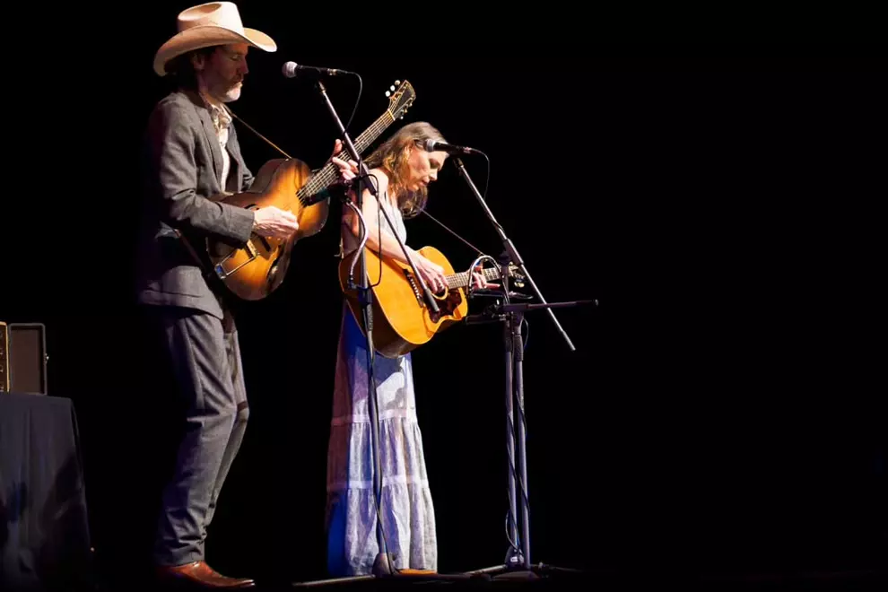Gillian Welch & David Rawling @ Perth Concert Hall. Pic by Linda Dunjey