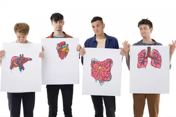 Glass Animals. Photo by Kane Hibberd, Illustrations by Ben Nicol