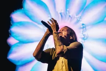 Boyd with Incubus @ Riverstage in Brisbane, 2017. Pic by Dave Kan