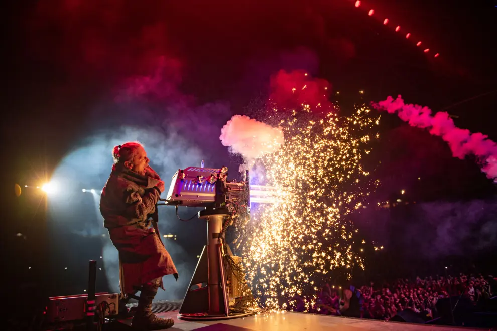 Iron Maiden live on stage