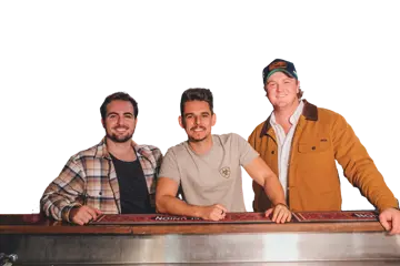 James Johnston with Zac & George