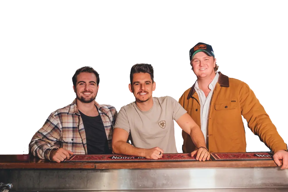 James Johnston with Zac & George