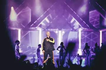 Bieber @ Suncorp Stadium on Monday night. Pic by Bobby Rein