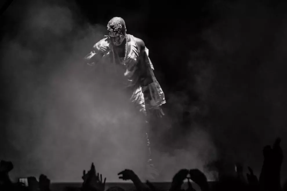 Kanye West performing in Perth last year. Pic by Ash Westwood.