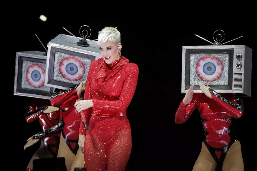 Katy Perry performing in Sydney, Australia last year. Pic by Josh Groom