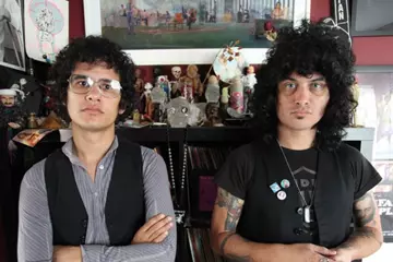Cedric Bixler-Zavala (right) and Omar Rodriguez-Lopez (left) in happier times