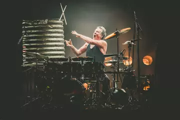 Midnight Oil performing in Sydney