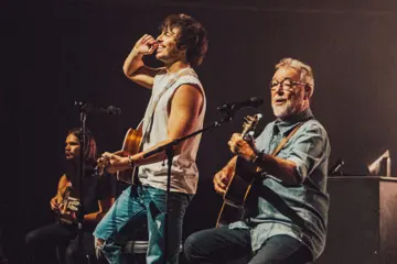 Morgan Evans and John Williamson at the Sydney Opera House