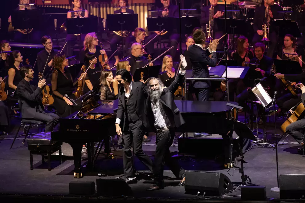 Cave & Ellis at the Sydney Opera House. Pic by Daniel Boud.