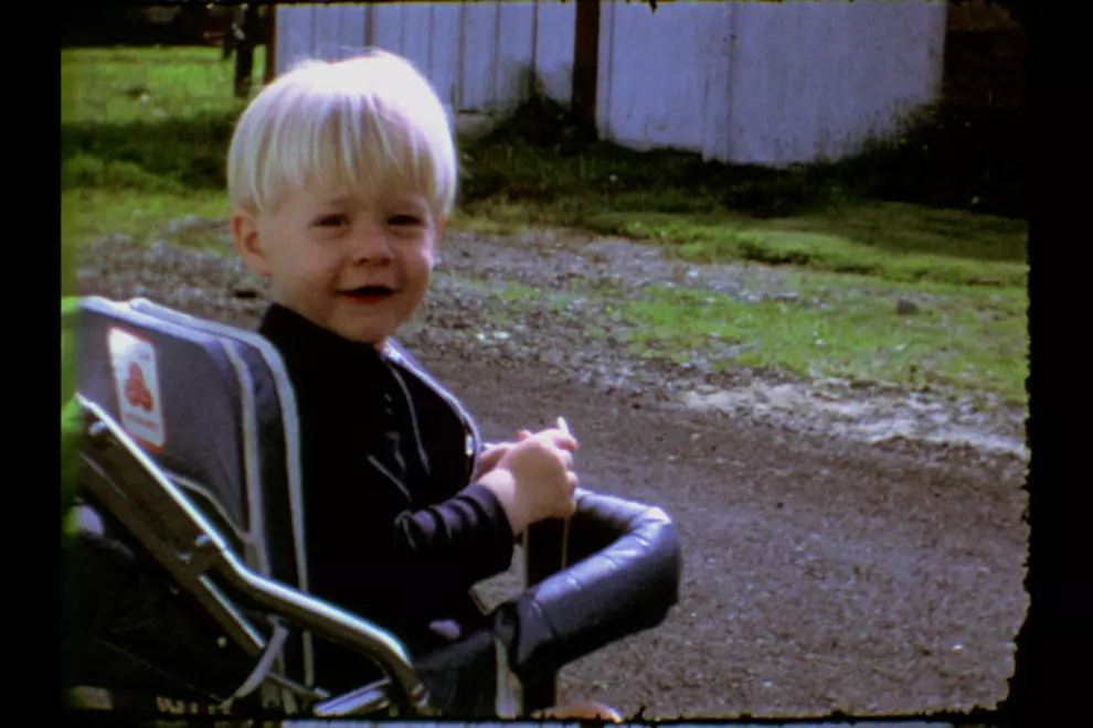 A young Kurt Cobain as seen in Montage Of Heck