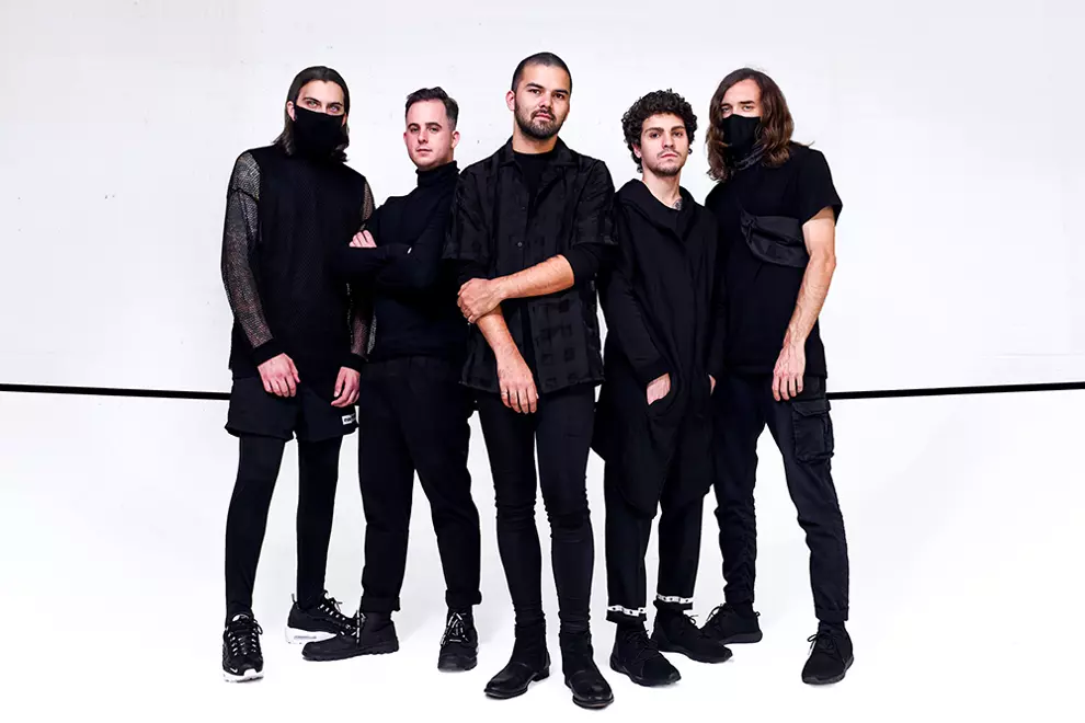 Padjasek (second from right) with Northlane