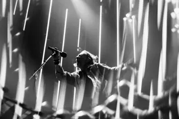 Radiohead performing live