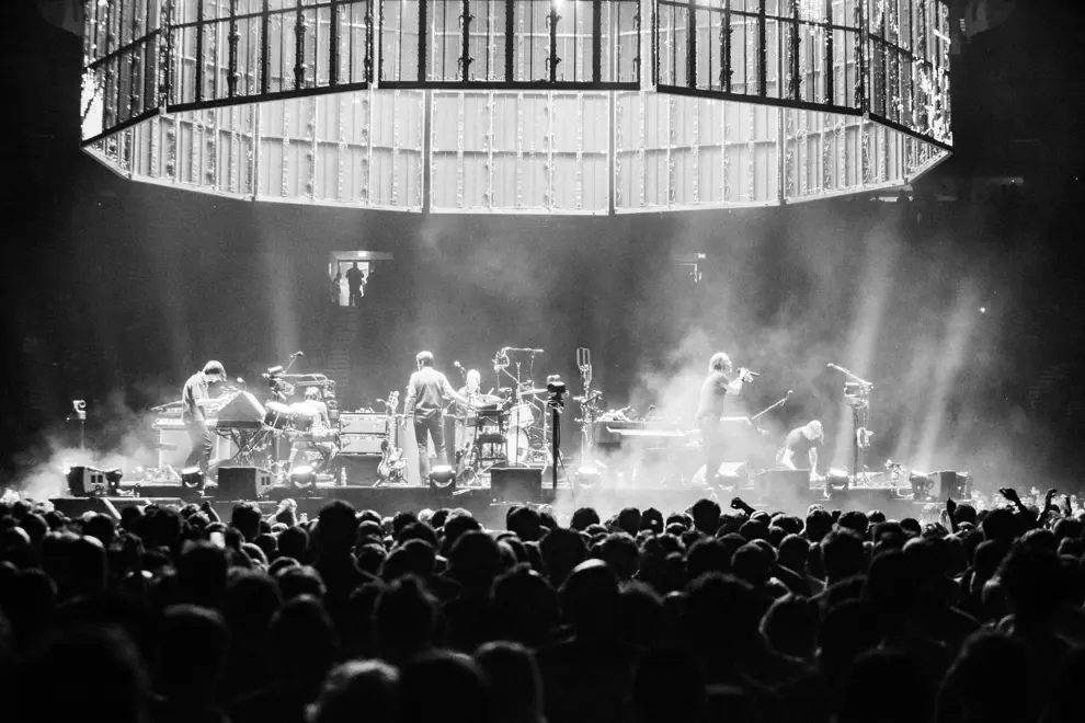 Radiohead performing live