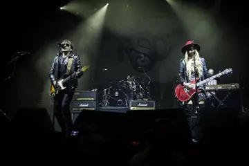 Sambora & Orianthi in Melbourne on Tuesday night. Pic by Jaz Meadows