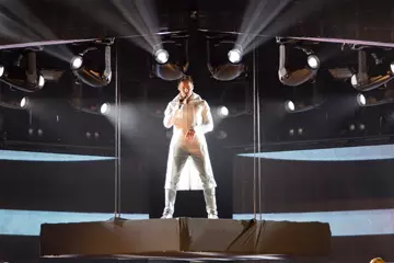 Ricky Martin performing in Perth