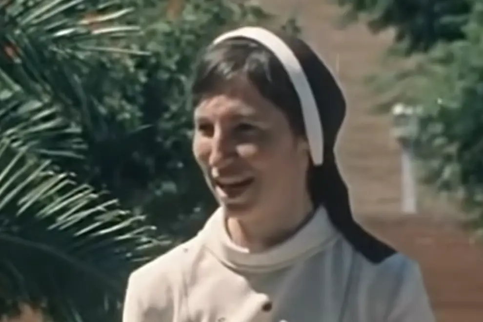 Sister Janet Mead in the 'Lord's Prayer' video