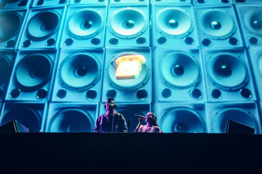 Sofi Tukker at John Cain Arena for AO Live