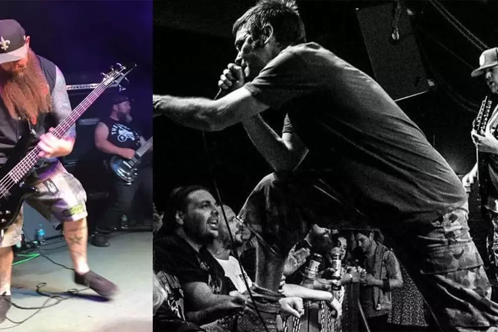 From left: Si Durrant; Ezekiel Ox and dw Norton performing with Superheist. Pics: Supplied