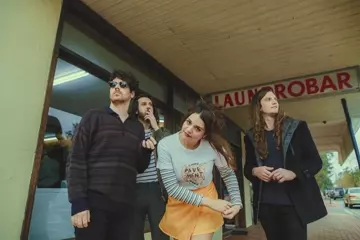 Tanner (left) with Tired Lion