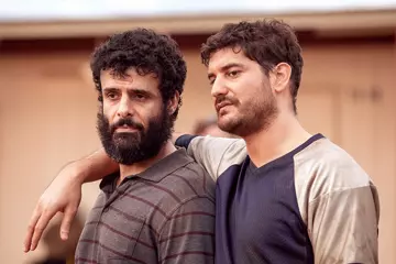 Fayssal Bazzi (L) with Claude Jabbour in Stateless. Photo by Lisa Tomasetti.