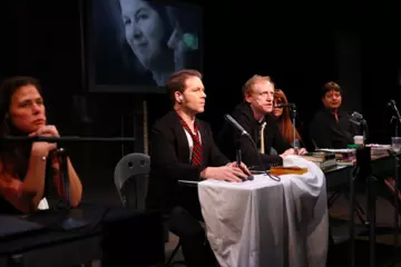 The cast of the Town Hall Affair