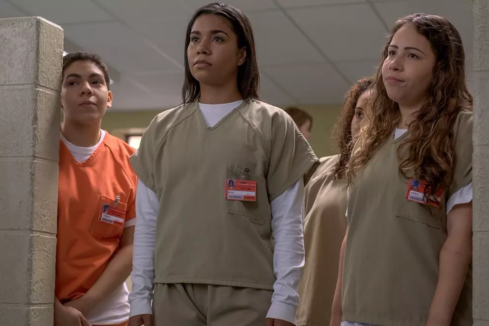 Jessica Pimentel (centre) in Orange Is The New Black