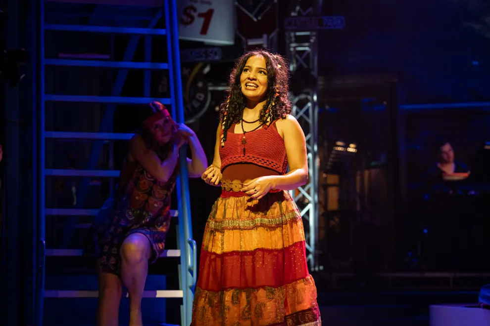 Giorgia Kennedy performing in 'Hair'