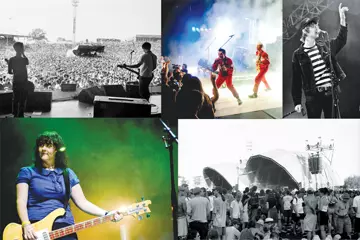 Pictured (clockwise from top left): Custard (pic: Peter Fischmann), Regurgitator (pic: Stephen Booth), Ball Park Music (Stephen Booth), Livid (Peter Fischmann), Screamfeeder (Stephen Booth)