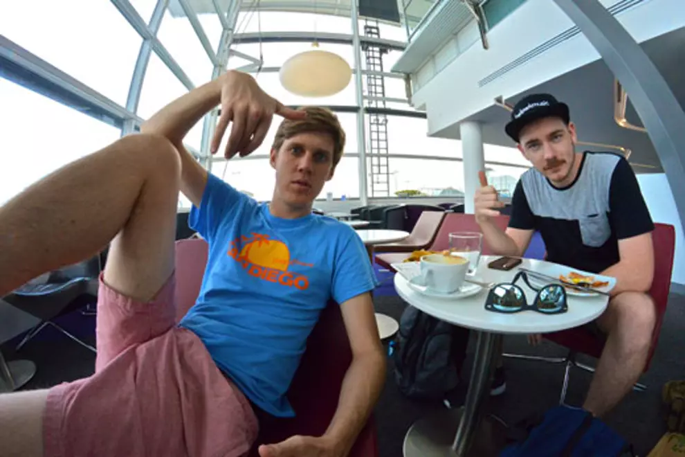 If you look carefully at the reflection in the sunnies, this photo actually contains all five members of Ball Park Music