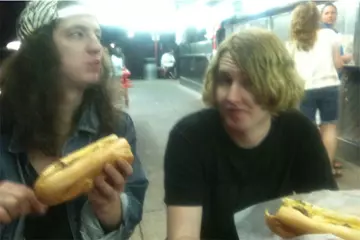 Drunken Philly Cheese Steaks with John (Bass Drum of Death) and Simon Ridley.